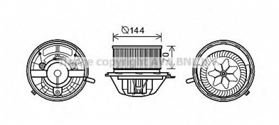AVA QUALITY COOLING ms8607 -  Электродвигатель, вентиляция салона